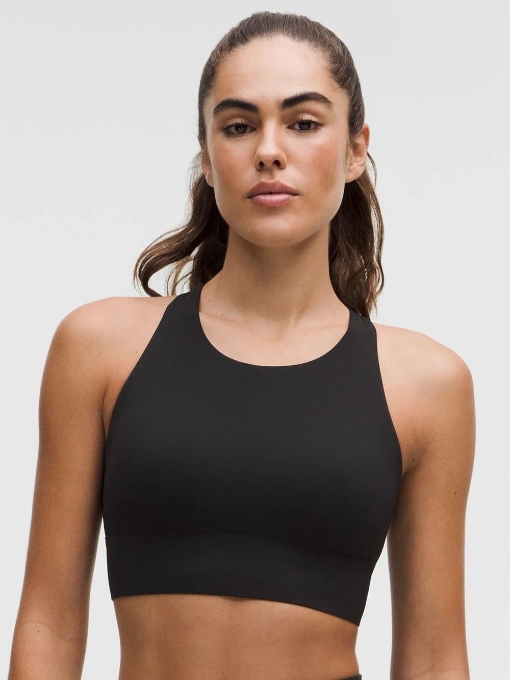 Reformation High-Neck Black Sports Bra - Sz L - Picture 1 of 3